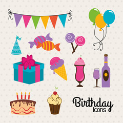 Sticker - birthday icons