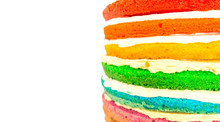 Rainbow Cake Without Frosting