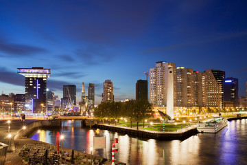 Poster - City of Rotterdam at Night