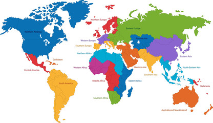 Sticker - World map