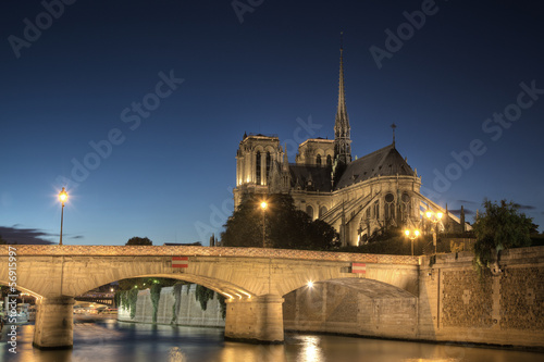 Board z aluminiowym obramowaniem Katedra Notre Dame, Paryż, Ile de France, Francja
