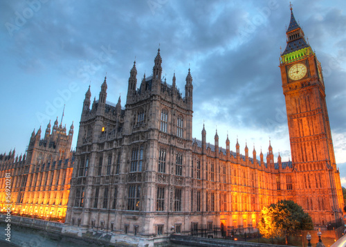 Naklejka samoprzylepna Big ben, londyn, wielka brytania