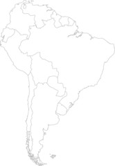  Contour South America map
