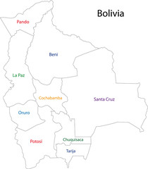  Contour Bolivia map