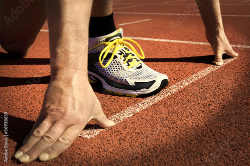 Fotografia  runner stadium start position