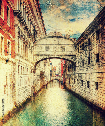 Naklejka na drzwi bridge of sighs (ponte dei sospiri). Venice. Italy.