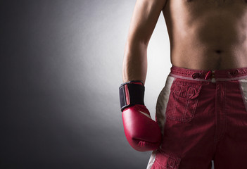 Wall Mural - Boxer wearing a glove