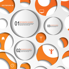Aufkleber - Abstract paper infographic