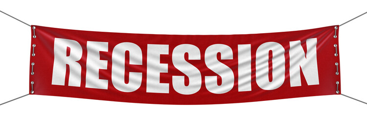 Wall Mural - recession banner
