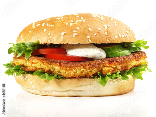 Naklejka samoprzylepna Wegetariański burger