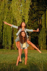 Wall Mural - two teenage girls