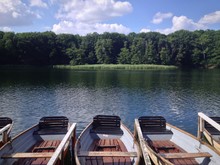 Rowboats At Summer Lake