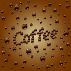 Poster - coffee drops background