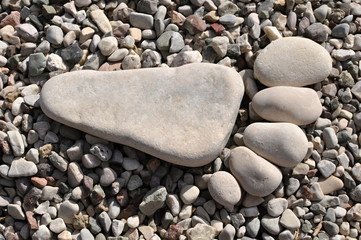 footprint from pebbles