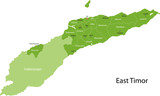 Fototapeta Mapy - Green East Timor map