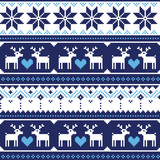 Scandynavian knitted seamless pattern with deer