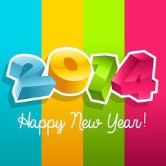 Wall Mural - Colorful New Year 2014