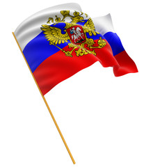 Wall Mural - 3D Russian flag (clipping path included)