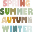 4 seasons - spring, summer, autumn, winter - Vektor