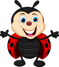 Happy Ladybug Cartoon