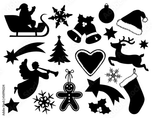 Set of Christmas Symbols Stock Vector | Adobe Stock
