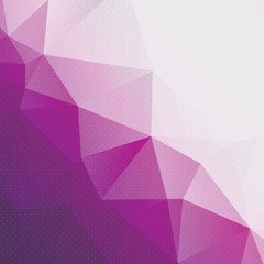 Wall Mural - abstract purple triangle background with dots