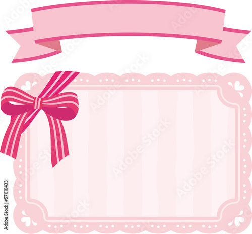 リボンをかけたメッセージカード Stock Vector Adobe Stock