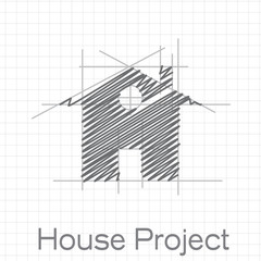 Wall Mural - Vector 	Logo house project