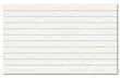 Old index card isolated on a white background.
