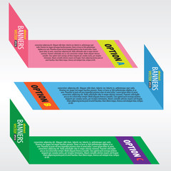 Wall Mural - Colorful Trendy Banners Vector Set.EPS10