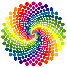 Rainbow Vortex Vector Background.