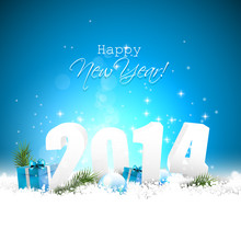 Happy New Year 2014 -  Greeting Card