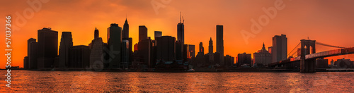 Naklejka samoprzylepna Sylwetki z Manhattanu.