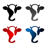 Fototapeta  - logo krowa