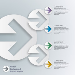 Wall Mural - infographics vector background arrow