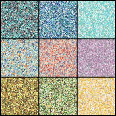 Aufkleber - Set of colorful geometric textures. Abstract backgrounds.