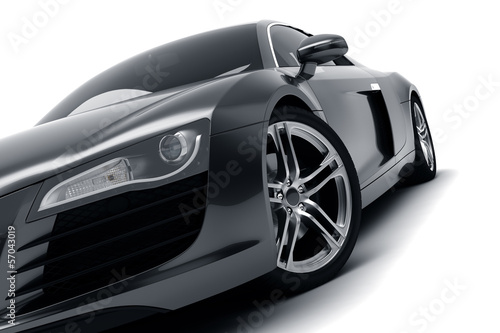 Fototapeta na wymiar Black Sports Car