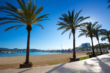 Wall Mural - Ibiza san Antonio Abad de Portmany beach in Balearic