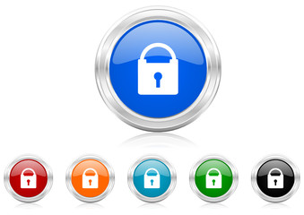 Leinwandbilder - padlock icon vector set