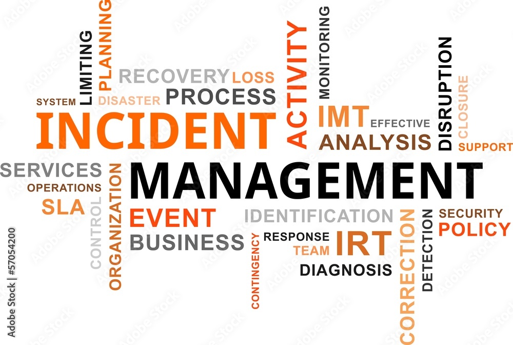 word cloud - incident management - obrazy, fototapety, plakaty 