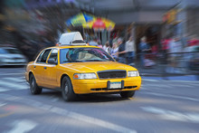 Yellow Cab In New York.