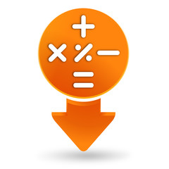 Fototapete - calculatrice sur signet orange