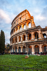 Fototapete - The Iconic, the legendary Coliseum of Rome, Italy
