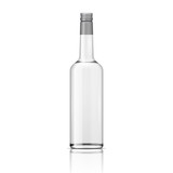 Fototapeta  - Glass vodka bottle with screw cap.