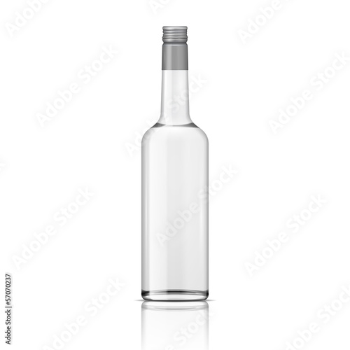 Fotomural Glass vodka bottle with screw cap.