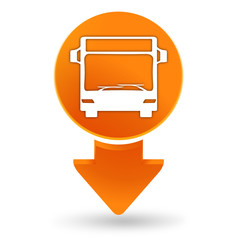 Poster - transport en commun sur signet orange