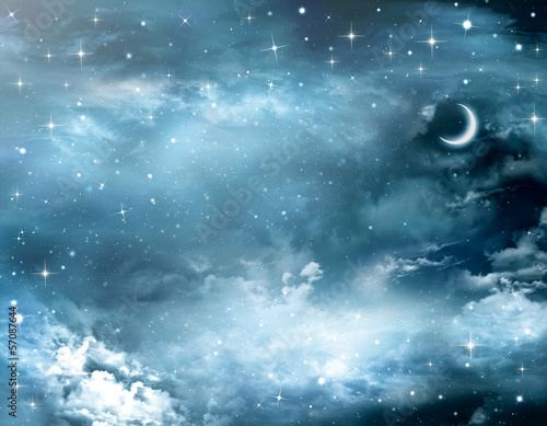 Naklejka samoprzylepna Piękne tło, nocne niebo