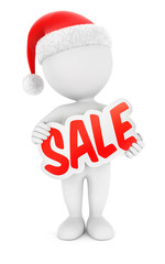 Wall Mural - 3d white people christmas sale