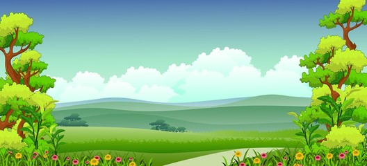 vector illustration of beauty nature background