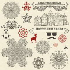 Sticker - Vector Christmas Design Elements